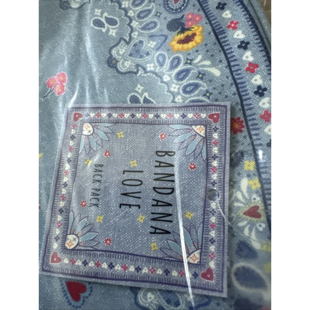 Brighton Blue Bandana Love Print Backpack NWT with Tags